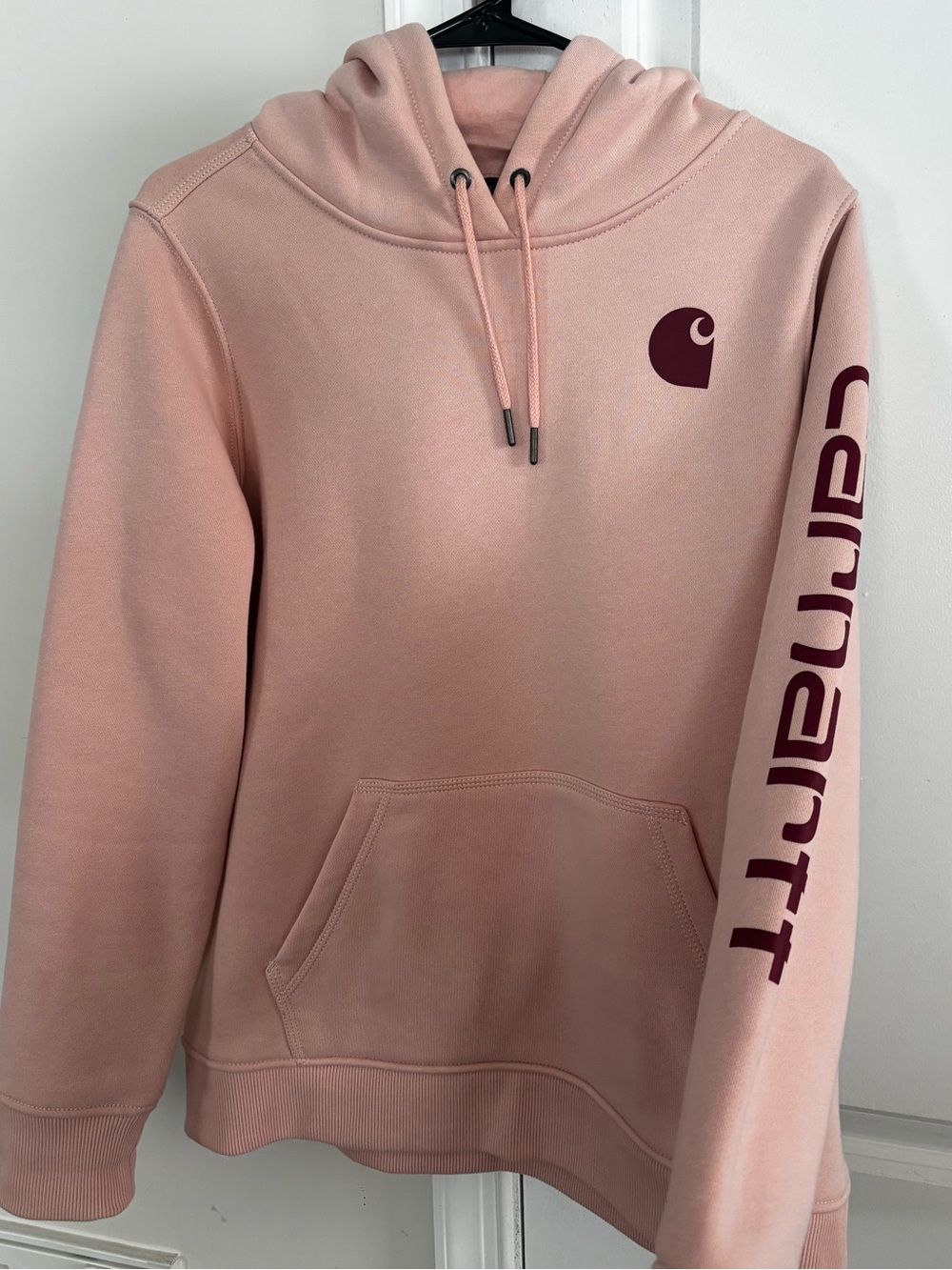 Carhartt Women's Dusty Pink Hoodie with Bury Logo